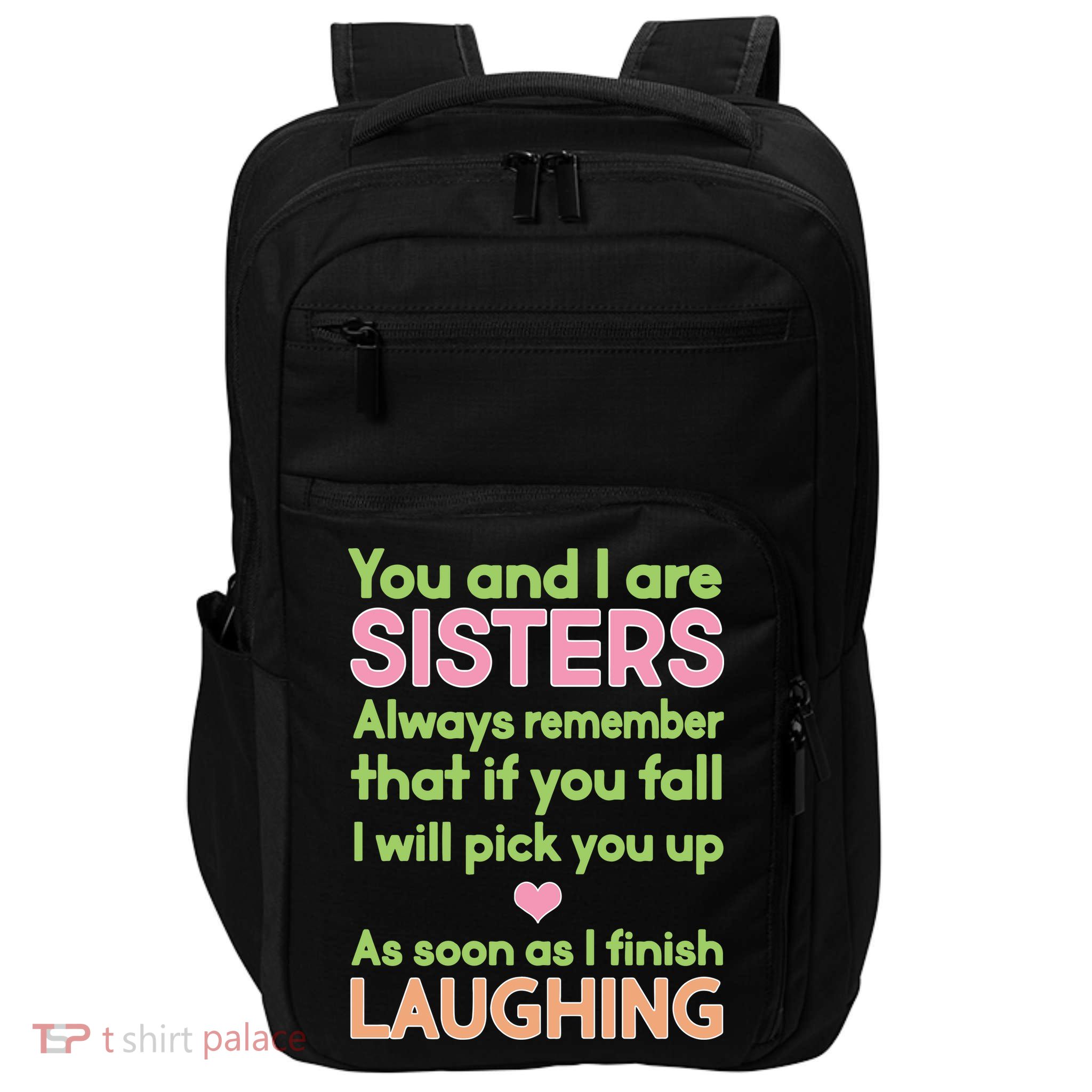 Funny Sisters Laughing Impact Tech Backpack