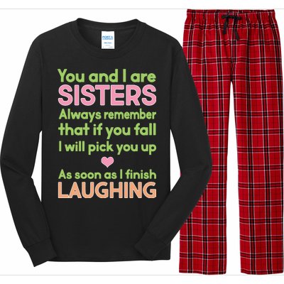 Funny Sisters Laughing Long Sleeve Pajama Set