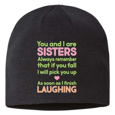 Funny Sisters Laughing Sustainable Beanie