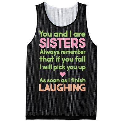 Funny Sisters Laughing Mesh Reversible Basketball Jersey Tank