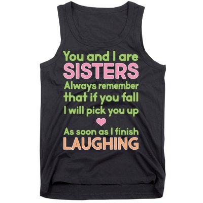 Funny Sisters Laughing Tank Top