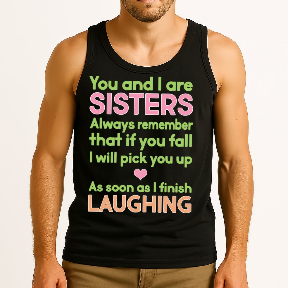 Funny Sisters Laughing Tank Top