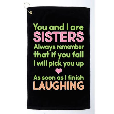 Funny Sisters Laughing Golf Towel