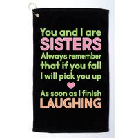 Funny Sisters Laughing Golf Towel