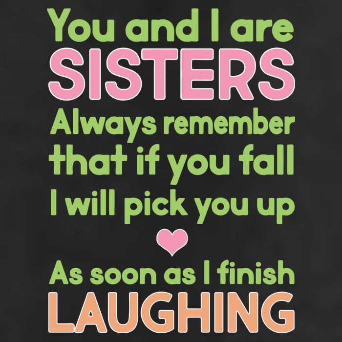 Funny Sisters Laughing Golf Towel