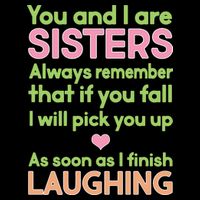 Funny Sisters Laughing Women's V-Neck T-Shirt