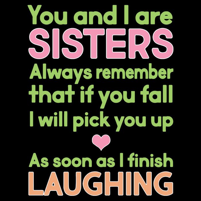 Funny Sisters Laughing Women's V-Neck T-Shirt