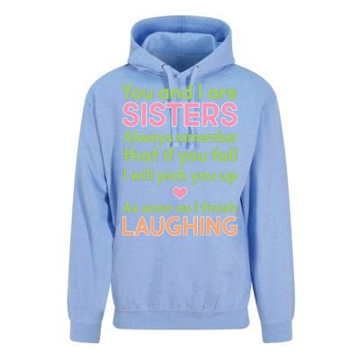 Funny Sisters Laughing Unisex Surf Hoodie