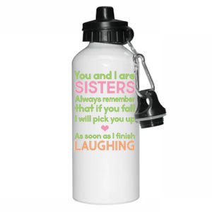 Funny Sisters Laughing Aluminum Water Bottle