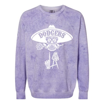 Funny Skull Dodgers Colorblast Crewneck Sweatshirt