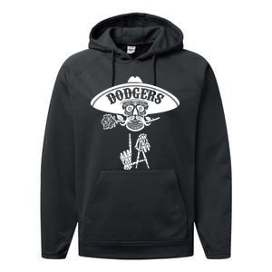 Funny Skull Dodgers Performance Fleece Hoodie