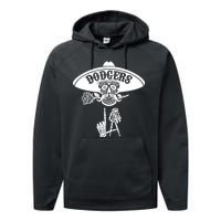 Funny Skull Dodgers Performance Fleece Hoodie