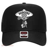 Funny Skull Dodgers High Crown Mesh Back Trucker Hat