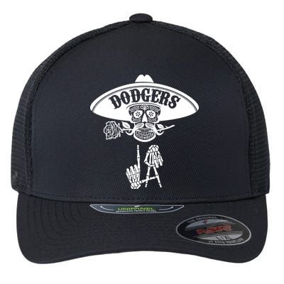 Funny Skull Dodgers Flexfit Unipanel Trucker Cap