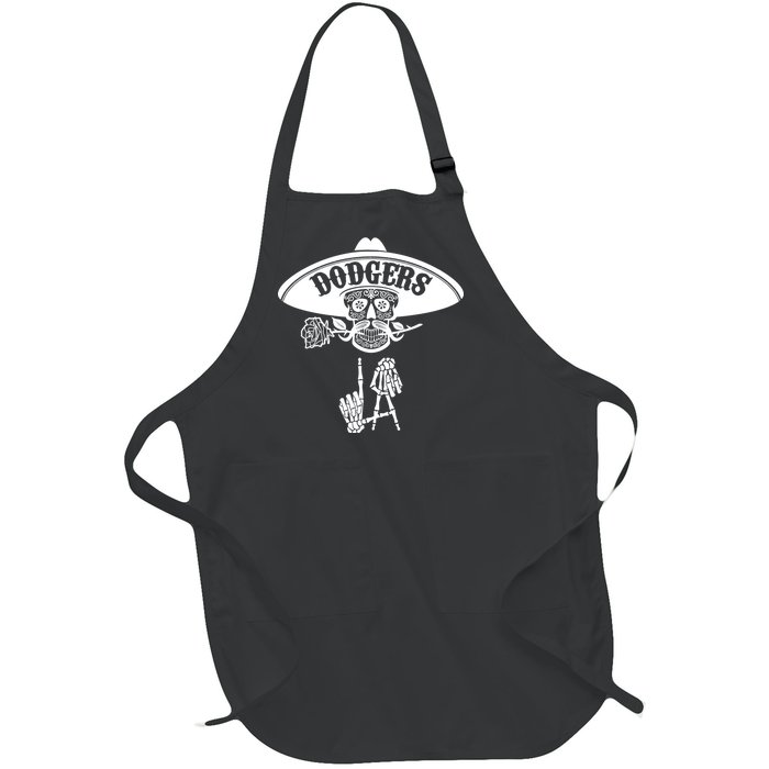 Funny Skull Dodgers Full-Length Apron With Pockets