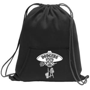 Funny Skull Dodgers Sweatshirt Cinch Pack Bag