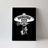 Funny Skull Dodgers Canvas