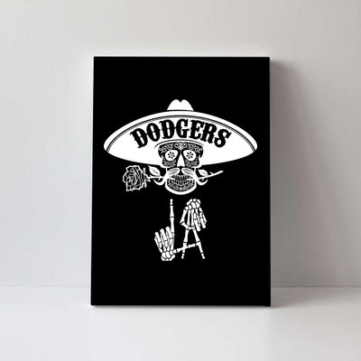 Funny Skull Dodgers Canvas