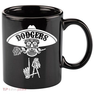 Funny Skull Dodgers 11oz C Handle Ceramic Mug