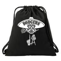 Funny Skull Dodgers Drawstring Bag