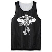 Funny Skull Dodgers Mesh Reversible Basketball Jersey Tank