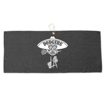 Funny Skull Dodgers Large Microfiber Waffle Golf Towel