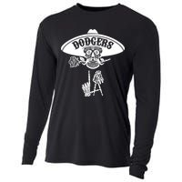 Funny Skull Dodgers Cooling Performance Long Sleeve Crew