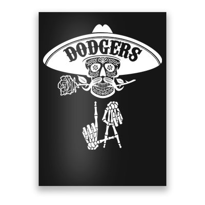 Funny Skull Dodgers Poster