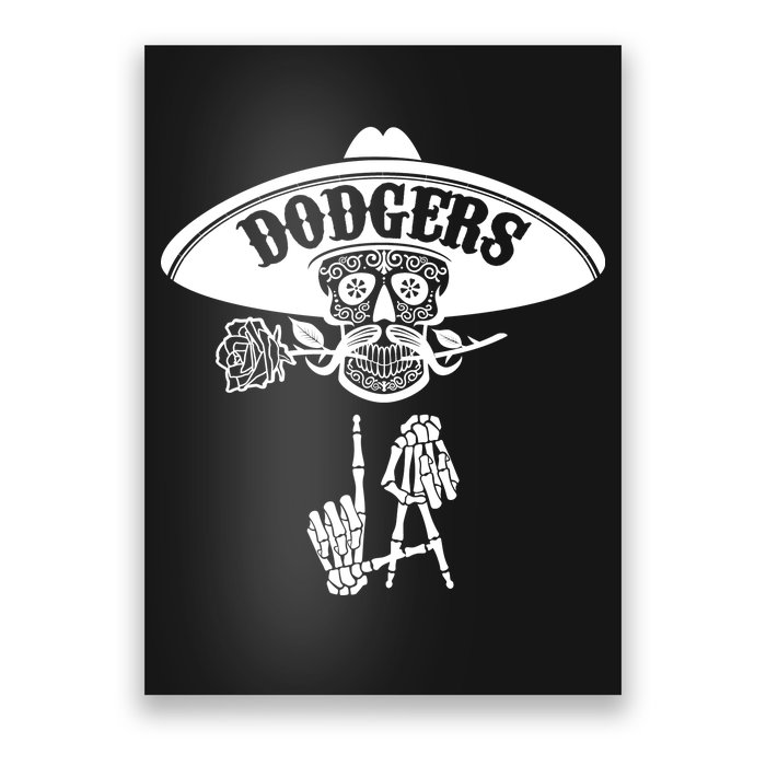 Funny Skull Dodgers Poster