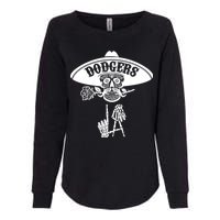 Funny Skull Dodgers Womens California Wash Sweatshirt