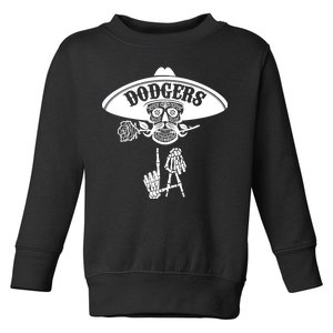 Funny Skull Dodgers Toddler Sweatshirt