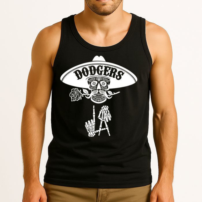 Funny Skull Dodgers Tank Top
