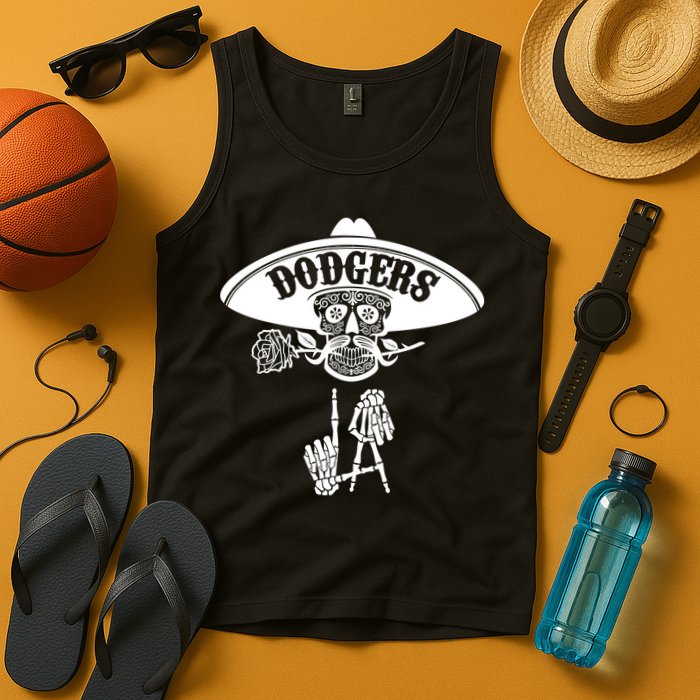 Funny Skull Dodgers Tank Top