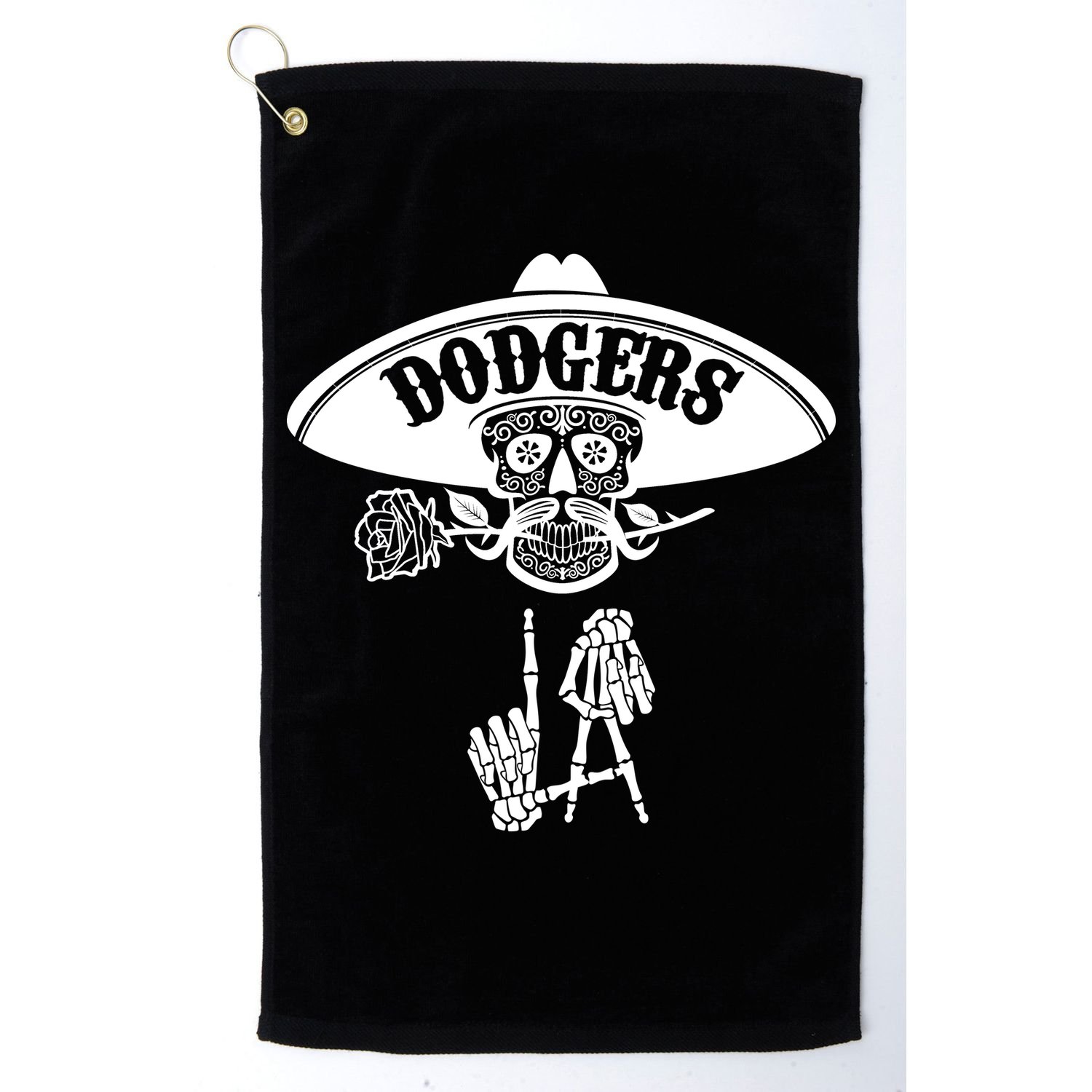 Funny Skull Dodgers Golf Towel