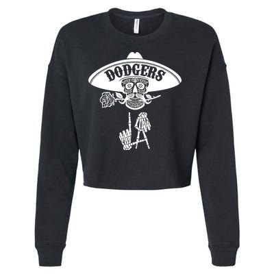 Funny Skull Dodgers Cropped Pullover Crew