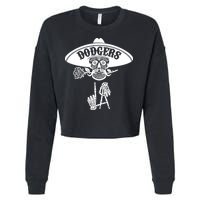 Funny Skull Dodgers Cropped Pullover Crew