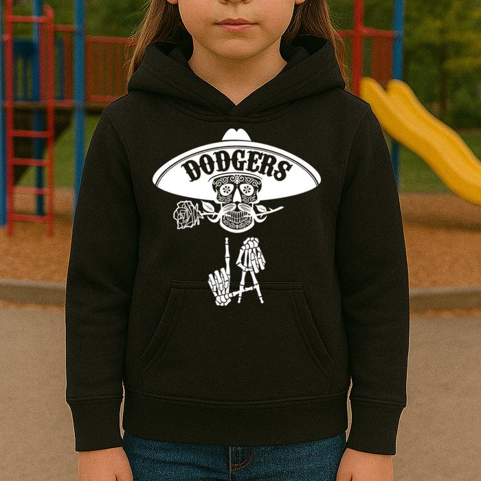 Funny Skull Dodgers Kids Hoodie