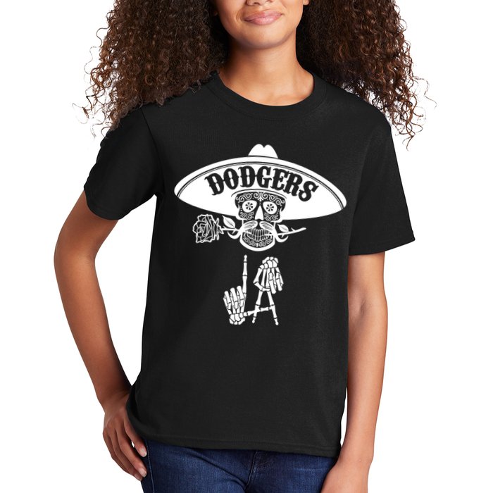 Funny Skull Dodgers Kids T-Shirt