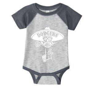 Funny Skull Dodgers Infant Baby Jersey Bodysuit