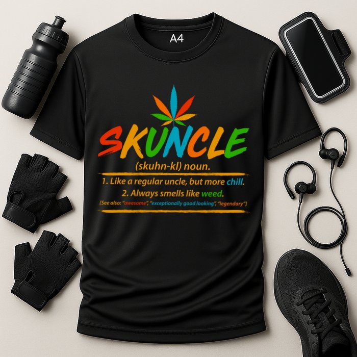 Funny Skuncle Definition Like A Regular Uncle Performance Shirt