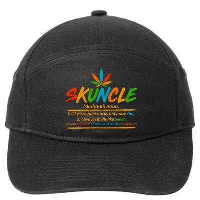 Funny Skuncle Definition Like A Regular Uncle 7-Panel Snapback Hat