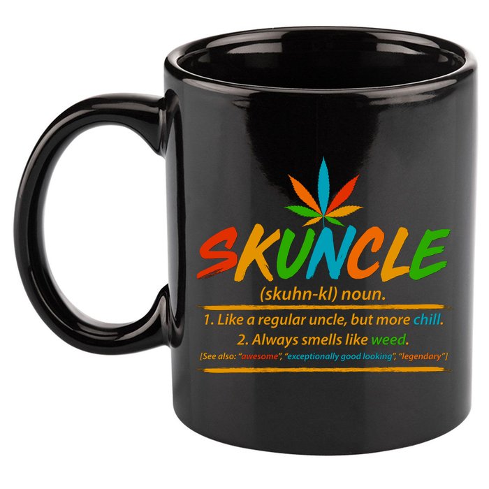 Funny Skuncle Definition Like A Regular Uncle 11oz C Handle Ceramic Mug