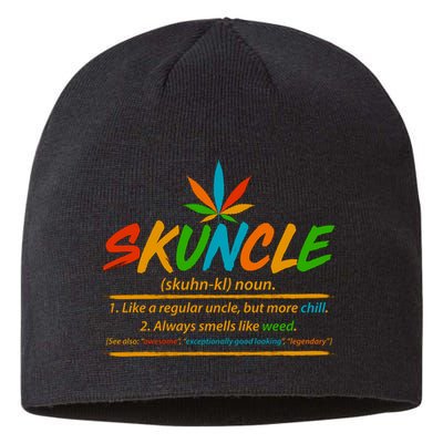 Funny Skuncle Definition Like A Regular Uncle Sustainable Beanie