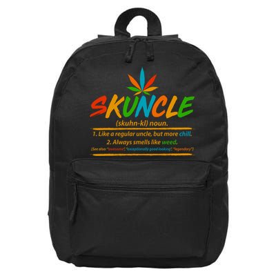 Funny Skuncle Definition Like A Regular Uncle 16 in Basic Backpack
