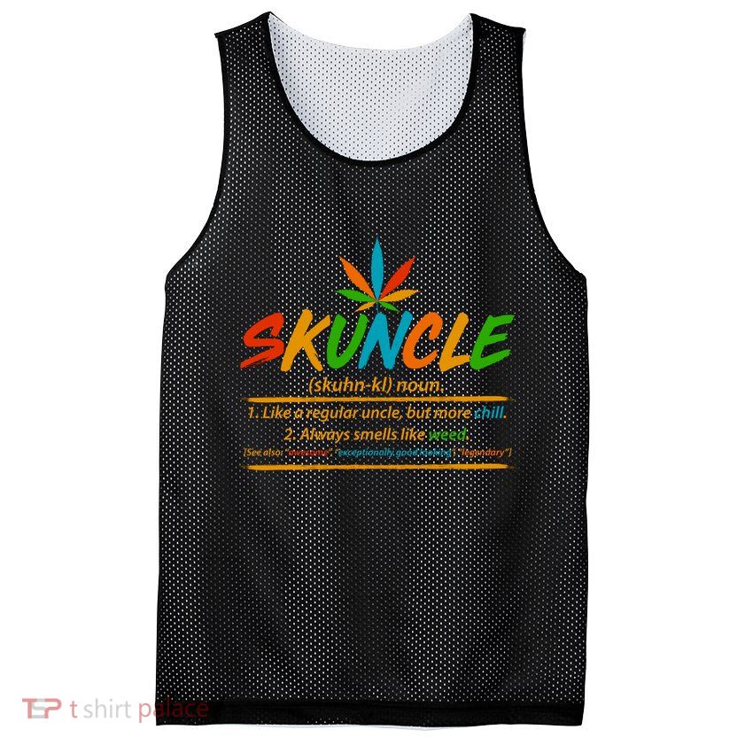 Funny Skuncle Definition Like A Regular Uncle Mesh Reversible Basketball Jersey Tank