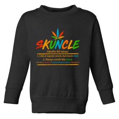 Funny Skuncle Definition Like A Regular Uncle Toddler Sweatshirt