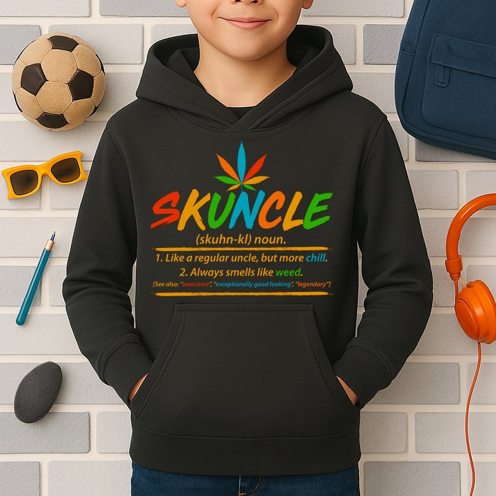 Funny Skuncle Definition Like A Regular Uncle Kids Hoodie