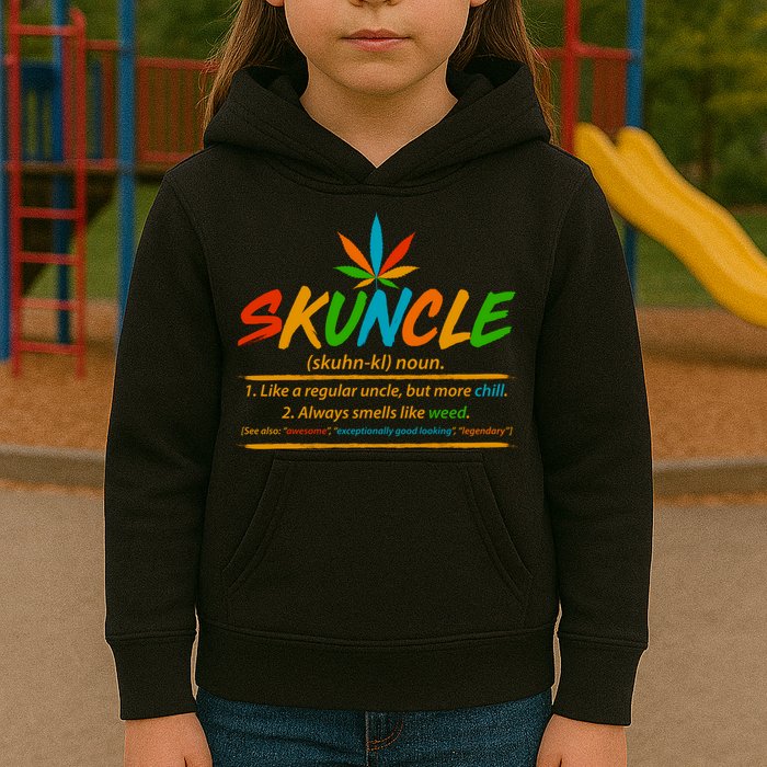 Funny Skuncle Definition Like A Regular Uncle Kids Hoodie