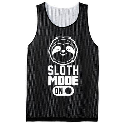 Funny Sloth Mode On Mesh Reversible Basketball Jersey Tank
