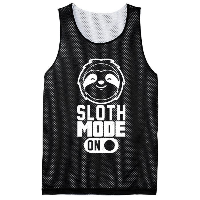 Funny Sloth Mode On Mesh Reversible Basketball Jersey Tank